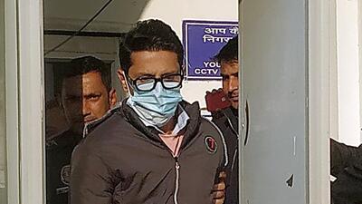 Accused Shankar Mishra leaves Patiala House Court, in New Delhi on Saturday. (ANI) Accused Shankar Mishra leaves Patiala House Court, in New Delhi on Saturday. (ANI)