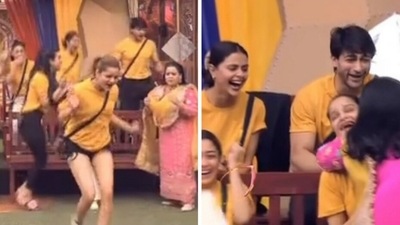 A still from the promo of Bigg Boss 16 featuring Bharti Singh, Archana Gautam, and Tina Datta.