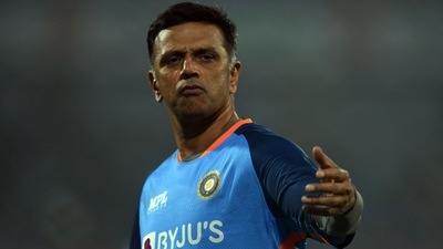 India's coach Rahul Dravid gestures (Getty) India's coach Rahul Dravid gestures (Getty)