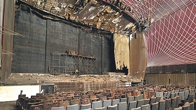 Dilapidated seats inside Uphaar cinema hall in 2018. On June 13, 1997 a fire broke out half way through the screening of ‘Border’. The fire claimed the lives of 59 people and over 100 were injured due to suffocation in the ensuing stampede. (HT Photo) Dilapidated seats inside Uphaar cinema hall in 2018. On June 13, 1997 a fire broke out half way through the screening of ‘Border’. The fire claimed the lives of 59 people and over 100 were injured due to suffocation in the ensuing stampede. (HT Photo)