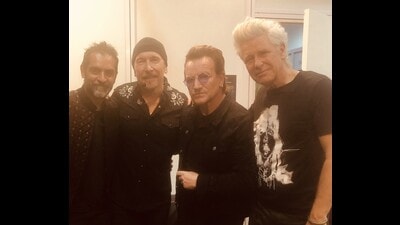 Karsh Kale with U2 Karsh Kale with U2