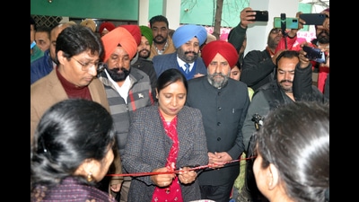 Social justice and empowerment minister Dr Baljit Kaursaid the upgraded facility at Shaheed Bhai Mani Singh Civil Hospital has nine machines and patients will be provided free dialysis. (HT Photo)