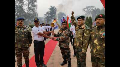 The Unity Flame Run being flagged off. (HT )