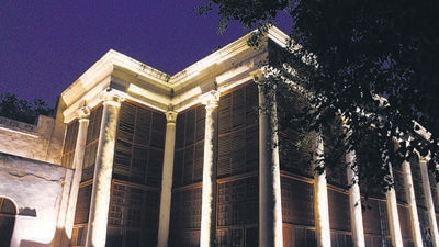 The façade of the new museum at the restored Dara Shikoh Library Building (DSLB) in the Ambedkar University campus at Kashmere Gate. (HT Photo) The façade of the new museum at the restored Dara Shikoh Library Building (DSLB) in the Ambedkar University campus at Kashmere Gate. (HT Photo)