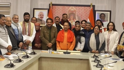 Uttar Pradesh CM Yogi Adityanath reviewed investment and development projects being implemented in Agra, Saharanpur, Azamgarh, Jhansi and Moradabad divisions with local MPs and MLAs in Lucknow on Tuesday. (Sourced)