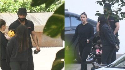 Alia Bhatt, Ranbir Kapoor, Shaheen Bhatt were snapped with Raha Kapoor in Mumbai. (Varinder Chawla) (Varinder Chawla) Alia Bhatt, Ranbir Kapoor, Shaheen Bhatt were snapped with Raha Kapoor in Mumbai. (Varinder Chawla) (Varinder Chawla)