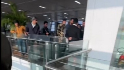 A video of the incident was uploaded on social media and showed passengers asking for water. A video of the incident was uploaded on social media and showed passengers asking for water.