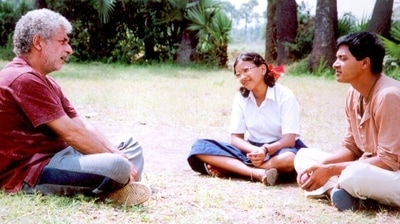 Shreyas Talpade with Naseeruddin Shah in a still from Iqbal. The 2005 film also featured Shweta Basu Prasad. Shreyas Talpade with Naseeruddin Shah in a still from Iqbal. The 2005 film also featured Shweta Basu Prasad.