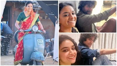 Keerthy Suresh shared some pics from sets of Dasara. Keerthy Suresh shared some pics from sets of Dasara.