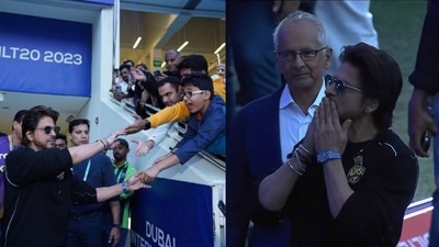 Shah Rukh Khan at the International League T20. Shah Rukh Khan at the International League T20.