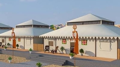 Kashi tent city: 100-hectare Kashi tent city ready to host tourists from across the world. (Twitter)