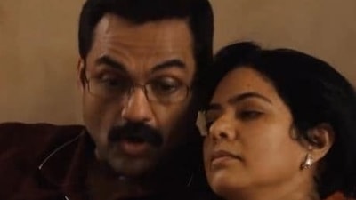 Abhay Deol and Rajshri Deshpande in a still from Trial By Fire.