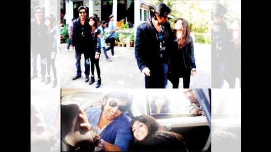 Sanjana with co-star Ranbir Kapoor on the sets of Rockstar Sanjana with co-star Ranbir Kapoor on the sets of Rockstar