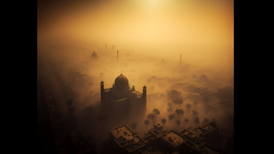 AI made picture of Delhi.(Twitter/MadhavKohli) AI made picture of Delhi.(Twitter/MadhavKohli)