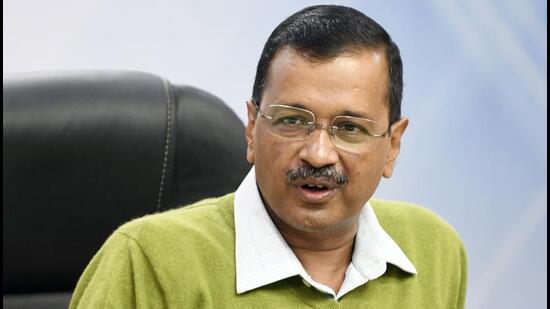 Delhi chief minister Arvind Kejriwal addresses a press conference after meeting with Delhi Lieutenant Governor Vinai Kumar Saxena, at the CM's residence in New Delhi on Friday. (ANI)