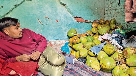 In the winter, the room doesn’t get very cold, he says. It heats up in summer due to the tin roof. “But we have that,” Irshad says, pointing to a table fan.