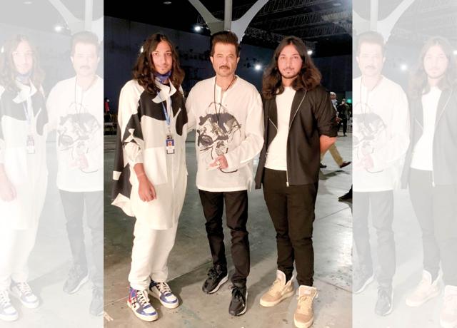 Viraj and Vishesh with actor Anil Kapoor Viraj and Vishesh with actor Anil Kapoor