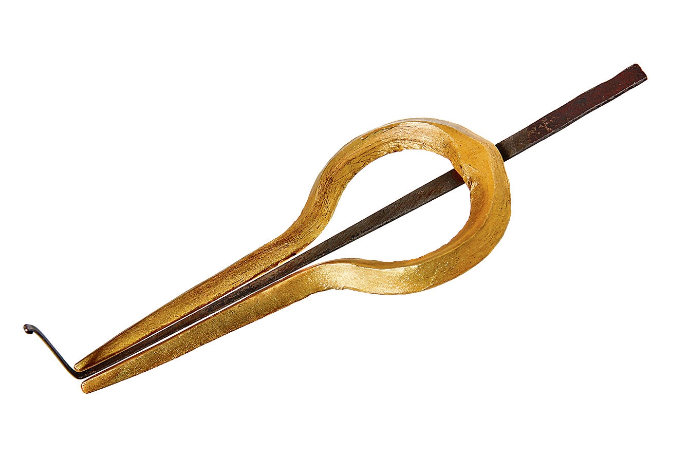 Khan’s primary musical instrument, the Rajasthani morchang, is an unusual plucked device played with the mouth. It’s known in English as the jaw’s harp (also, Jew’s harp) and in southern India as the morsing, and has ancient roots in Asia. (Shutterstock)
