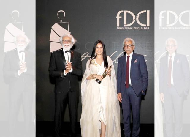 Anamika Khanna on the day she was felicitated for excellence in nurturing the language of design at the FDCI Couture Hall of Fame awards Anamika Khanna on the day she was felicitated for excellence in nurturing the language of design at the FDCI Couture Hall of Fame awards