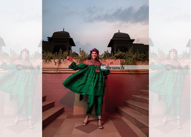 Brides & grooms are opting for clothing in which they can freely move around and enjoy their events; Coord set by Graine; Neckpiece and earrings by Tribe by Amrapali; Headscarf by Ghunghat Fabrics (Shivamm Pathak) Brides & grooms are opting for clothing in which they can freely move around and enjoy their events; Coord set by Graine; Neckpiece and earrings by Tribe by Amrapali; Headscarf by Ghunghat Fabrics (Shivamm Pathak)