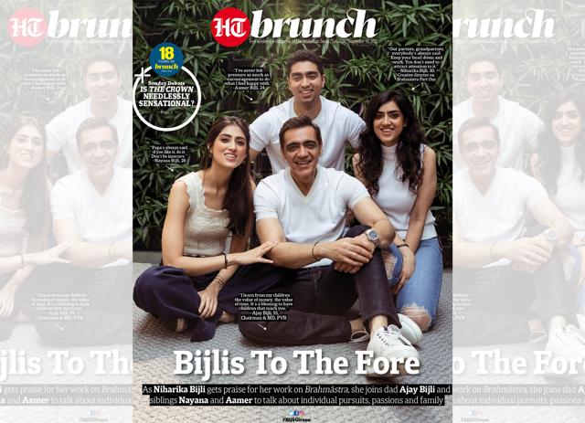 Ajay Bijli with his children, Niharika, Nayana and Aamer, on the cover of HT Brunch Ajay Bijli with his children, Niharika, Nayana and Aamer, on the cover of HT Brunch