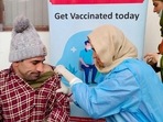 A healthcare worker inoculates a man with a booster dose of Covid-19 vaccine.(ANI file) A healthcare worker inoculates a man with a booster dose of Covid-19 vaccine.(ANI file)