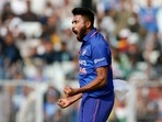 India's Mohammed Siraj celebrates the dismissal of Sri Lanka's Avishka Fernando during the 2nd ODI match between India and Sri Lanka, at Eden Gardens, in Kolkata.(ANI ) India's Mohammed Siraj celebrates the dismissal of Sri Lanka's Avishka Fernando during the 2nd ODI match between India and Sri Lanka, at Eden Gardens, in Kolkata.(ANI )