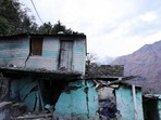 Cracks are seen on the walls of a residential house in Joshimath on Friday. (Reuters)