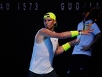 Spain's Rafael Nadal during a practice session