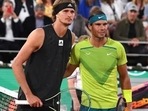 Alexander Zverev with Rafael Nadal Alexander Zverev with Rafael Nadal