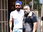 Ranbir Kapoor was spotted with director Luv Ranjan at a dubbing studio in Bandra on Saturday. Their film Tu Jhoothi Main Makkaar will release in theatres on March 8. It stars Shraddha Kapoor as the female lead. (Varinder Chawla)