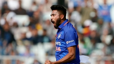 India's Mohammed Siraj celebrates the dismissal of Sri Lanka's Avishka Fernando during the 2nd ODI match between India and Sri Lanka, at Eden Gardens, in Kolkata. (ANI ) India's Mohammed Siraj celebrates the dismissal of Sri Lanka's Avishka Fernando during the 2nd ODI match between India and Sri Lanka, at Eden Gardens, in Kolkata. (ANI )