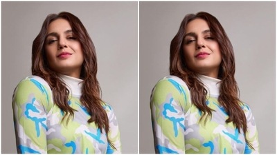 Huma played muse to fashion designer house CILVR and picked the multicoloured sweatshirt dress from the shelves of the designer house.&nbsp; (Instagram/@iamhumaq)