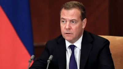 Russia-Ukraine War: Russian Security Council Deputy Chairman and head of the United Russia party Dmitry Medvedev. (AP) Russia-Ukraine War: Russian Security Council Deputy Chairman and head of the United Russia party Dmitry Medvedev. (AP)