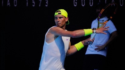 Spain's Rafael Nadal during a practice session (REUTERS)