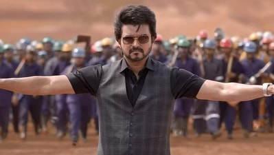 Vijay in a still from his latest Tamil film Varisu. Vijay in a still from his latest Tamil film Varisu.