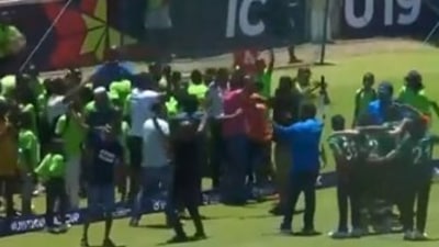 Crazy celebrations after Bangladesh's win in Benoni (Twitter) Crazy celebrations after Bangladesh's win in Benoni (Twitter)