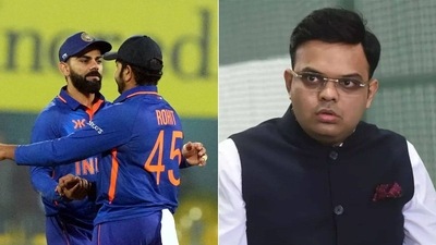 Virat Kohli and Rohit Sharma; BCCI secretary Jay Shah Virat Kohli and Rohit Sharma; BCCI secretary Jay Shah
