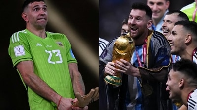 Argentina defeated France to win the FIFA World Cup 2022 trophy. Argentina defeated France to win the FIFA World Cup 2022 trophy.