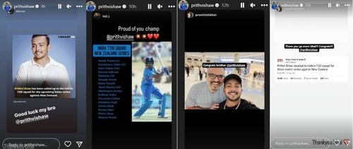 Prithvi Shaw reacts after returning to Indian side (Instagram grabs)