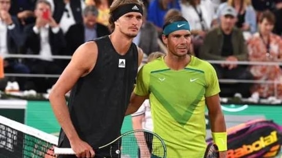 Alexander Zverev with Rafael Nadal