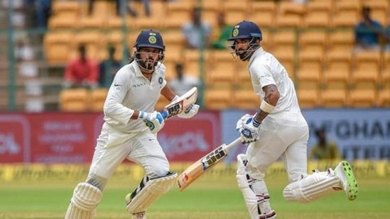 File image of Murali Vijay (left) and KL Rahul.(PTI)