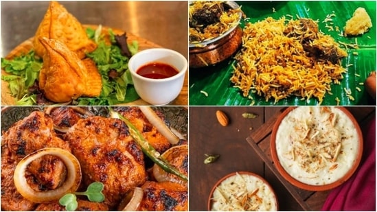 IRCTC has shared a list of the best foods to eat at different railway stations.(Instagram/@hyderabadibiryani/@wolfstar_008/@sector17adelaide/@spiciyabyoberoisgulshaan)