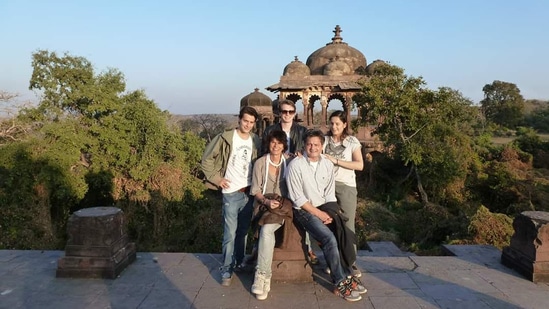 The van Ass family during their trip to India.