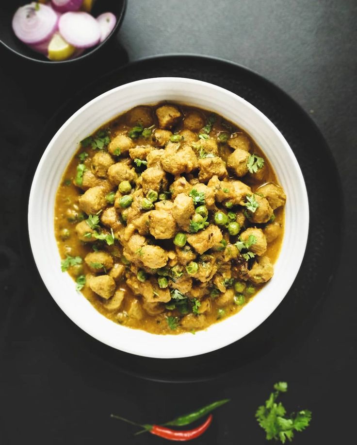 Dhaba style soya matar(pinterest)