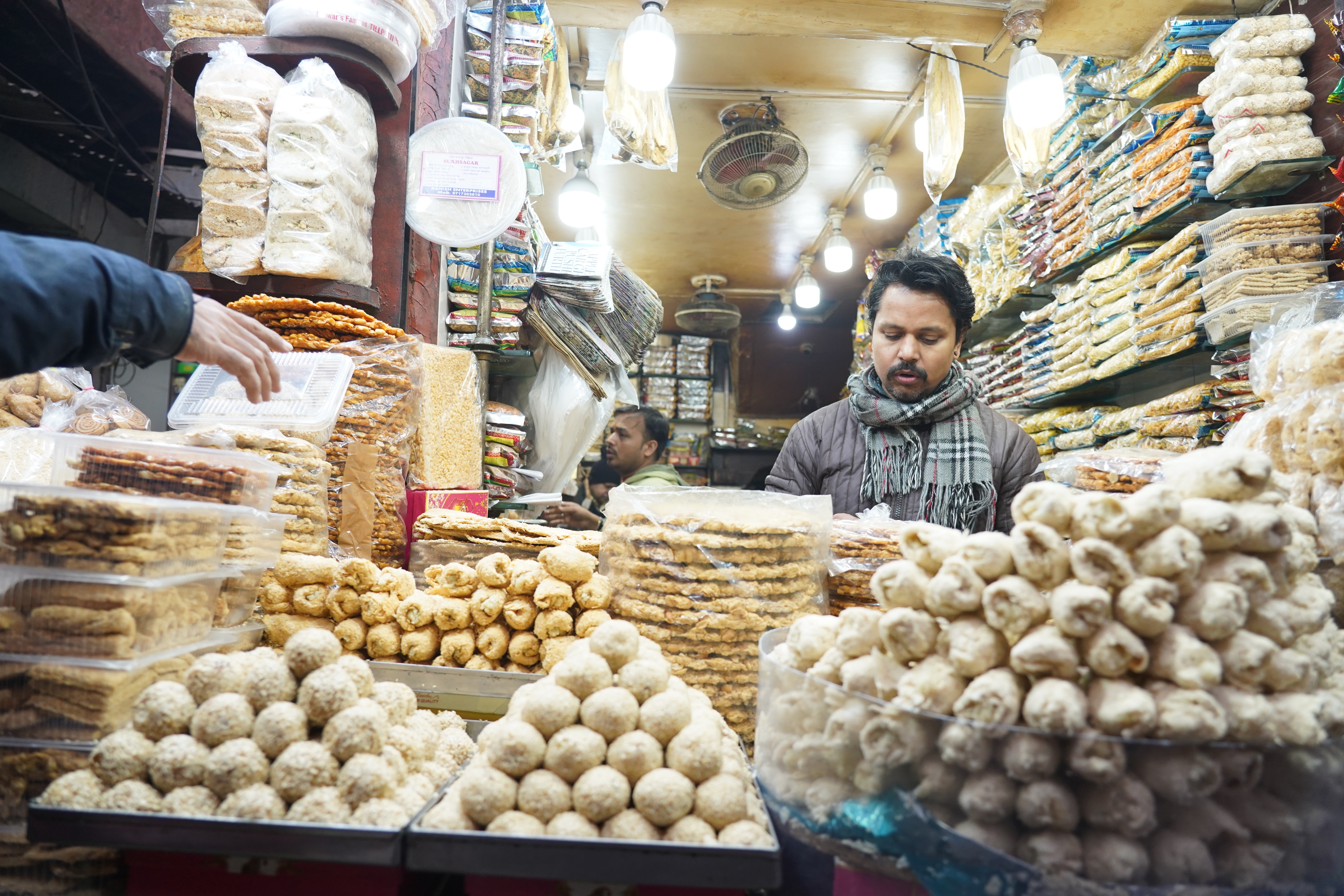Winter favourites such as chikkis and laddoos are available in a huge variety. Winter favourites such as chikkis and laddoos are available in a huge variety.
