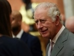 King Charles: Britain's King Charles III is seen speaking to guests during a reception.