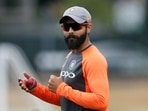 Ravindra Jadeja during nets