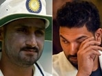 Former Indian cricketers Harbhajan Singh and Yuvraj Singh. Former Indian cricketers Harbhajan Singh and Yuvraj Singh.