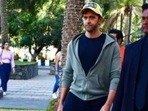 Hrithik Roshan, Sussanne Khan, and their sons Hrehaan Roshan and Hridaan Roshan spent their Sunday together. Hrithik Roshan, Sussanne Khan, and their sons Hrehaan Roshan and Hridaan Roshan spent their Sunday together.